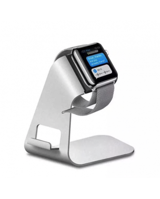 Soporte Apple Watch Iphone Aluminio Compacto Silver