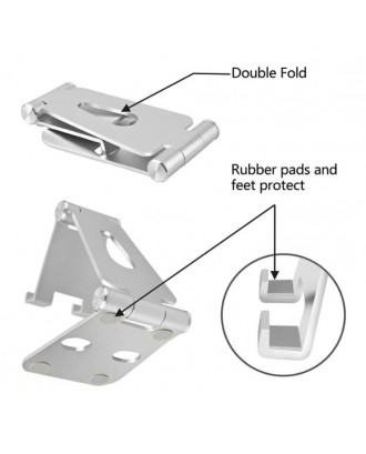 Soporte Plegable Aluminio Celulares y Tabletas Silver