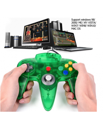 Joystick Usb Pc Diseño Nintendo 64 N64 Verde