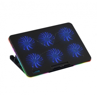 Ventilador Notebook Gamer RGB 13 / 17 Pulgadas 6 Ventiladores Azules