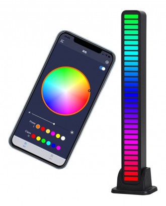Barra Led RGB Rítmica Sonido Recargable Aplicación Smartphone